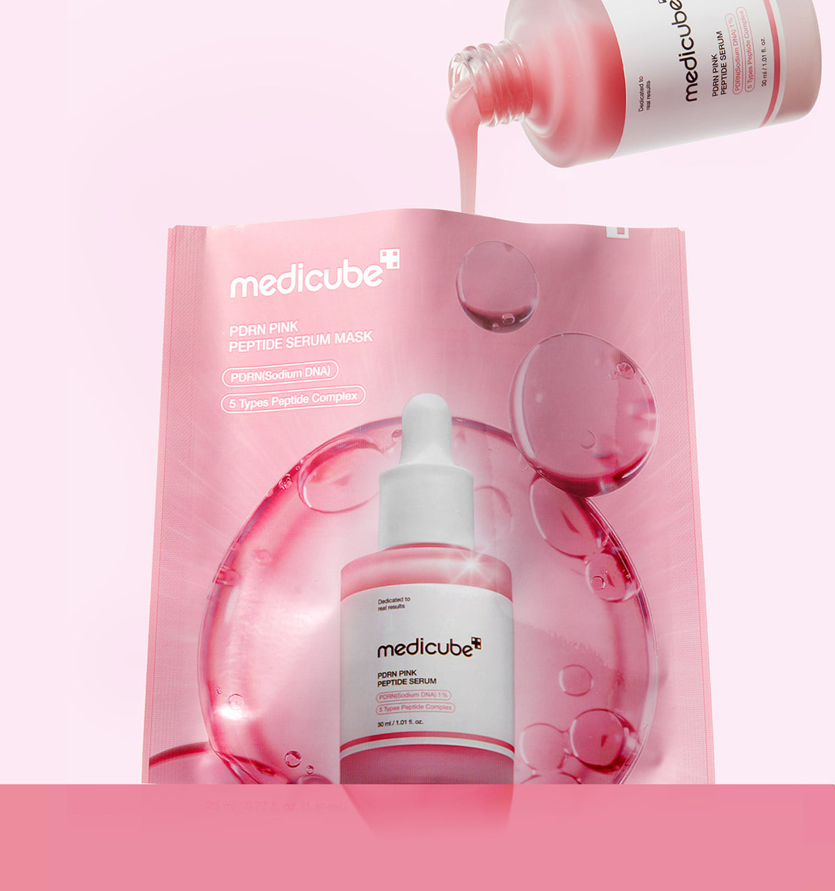 Lakštinė veido kaukė "PDRN Pink Peptide Serum Mask", 23 ml