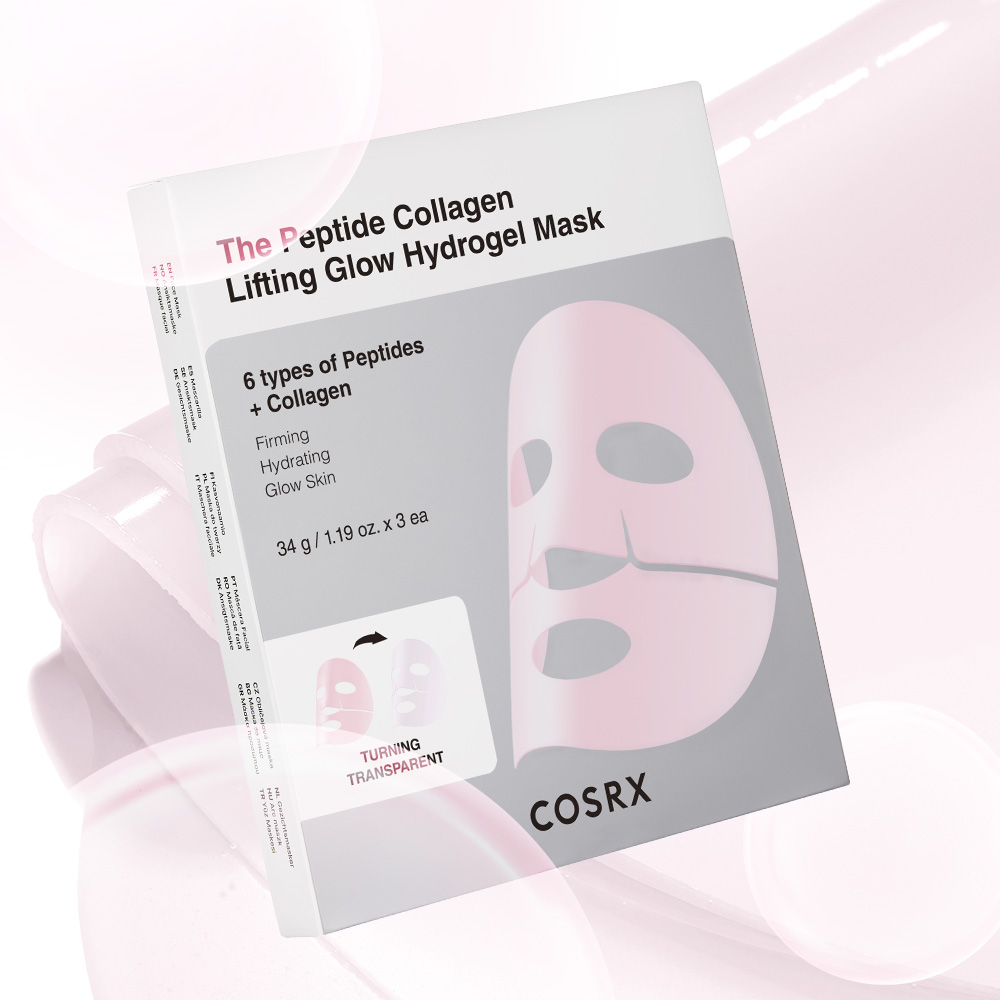 Stangrinamoji hidrogelinė veido kaukė "Peptide Collagen Glow Hydrogel Mask"