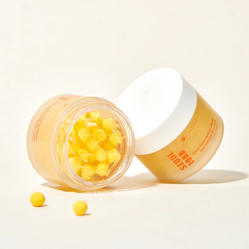 Skaistinamasis veido kremas "SEOUL 1988 Capsule Cream: Niacinamide 5% + Yuja", 50 ml