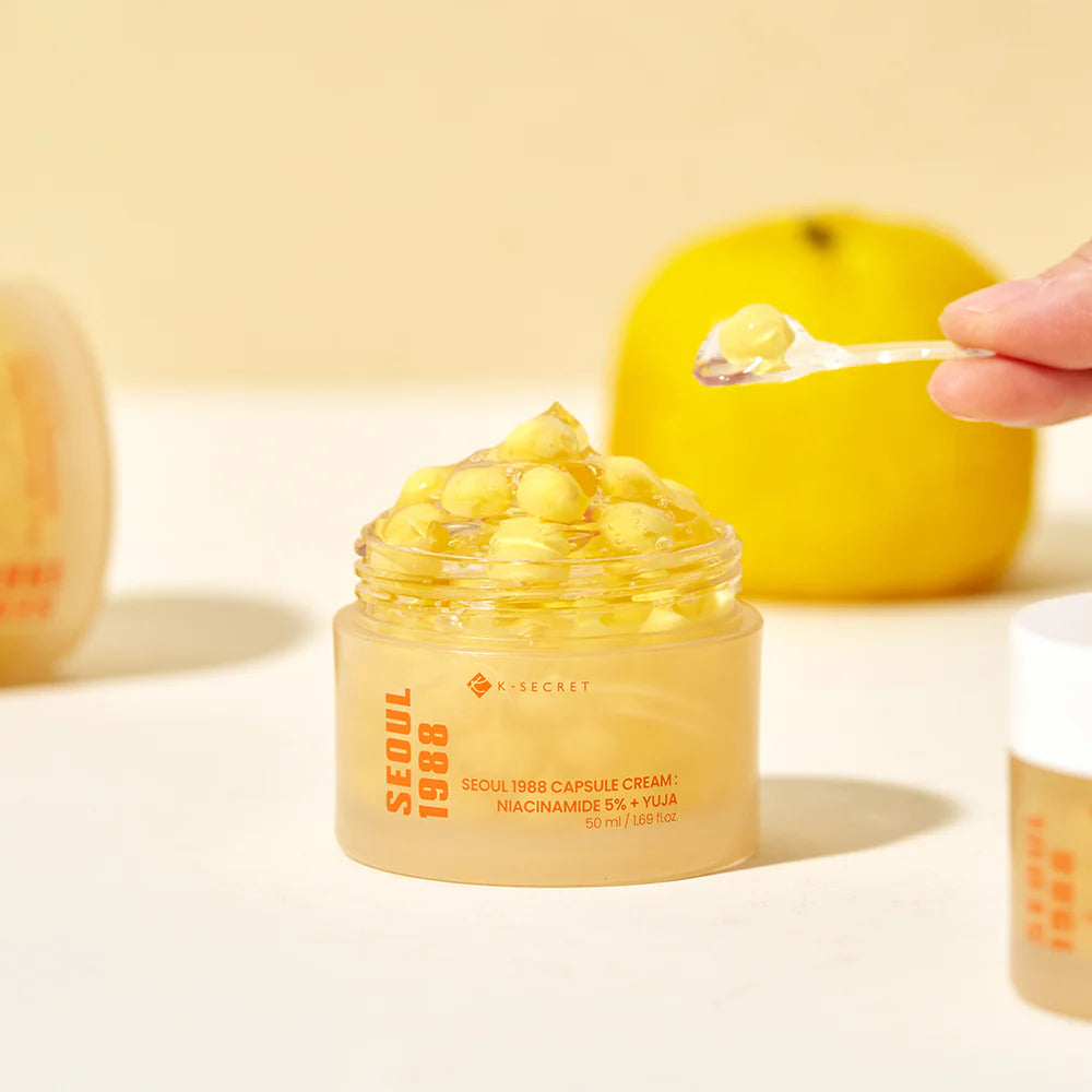 Skaistinamasis veido kremas "SEOUL 1988 Capsule Cream: Niacinamide 5% + Yuja", 50 ml