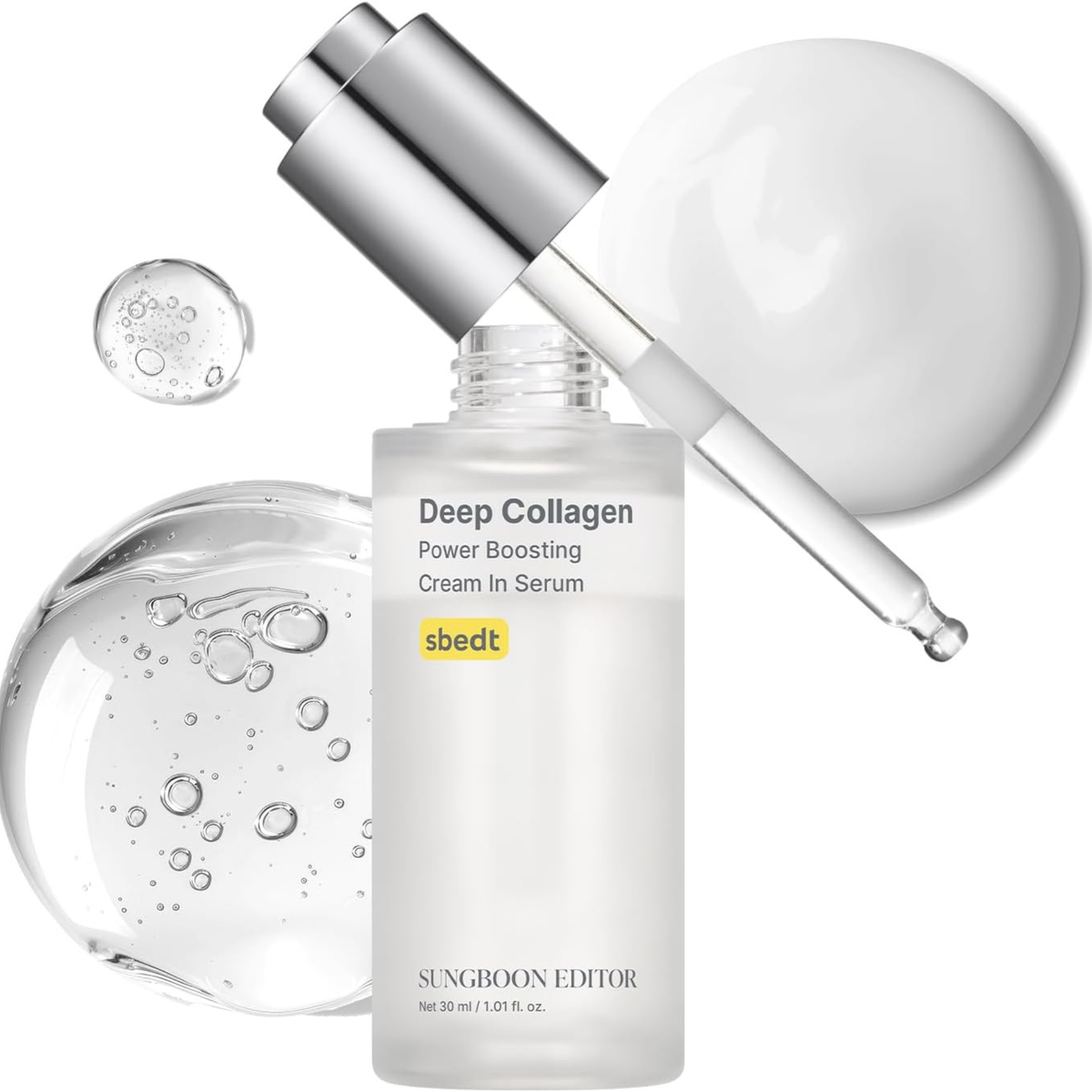 Stangrinamasis veido serumas "Deep Collagen Power Boosting Cream In Serum", 30 ml
