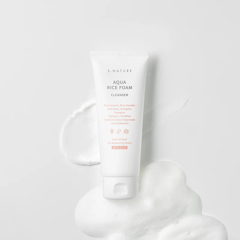 Putojantis veido prausiklis "Aqua Rice Foam Cleanser ", 80 ml