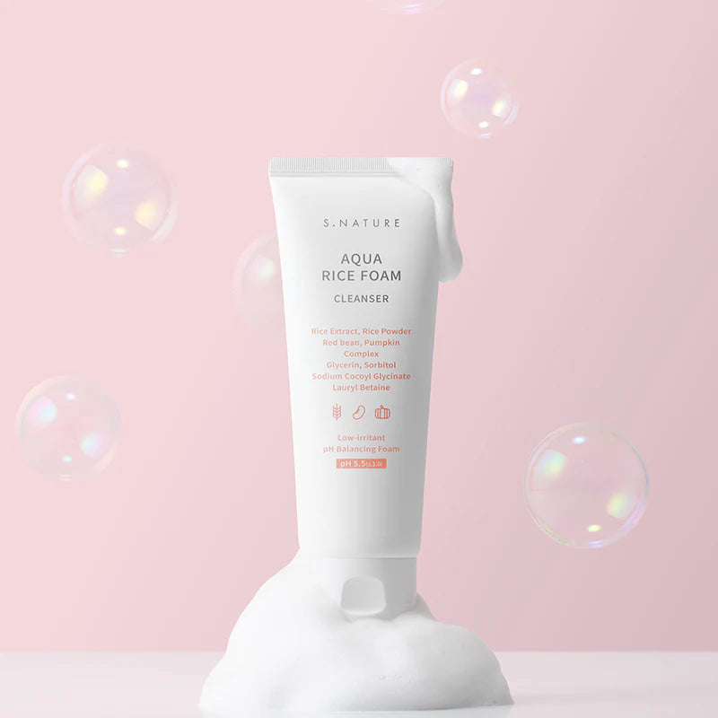 Putojantis veido prausiklis "Aqua Rice Foam Cleanser ", 80 ml