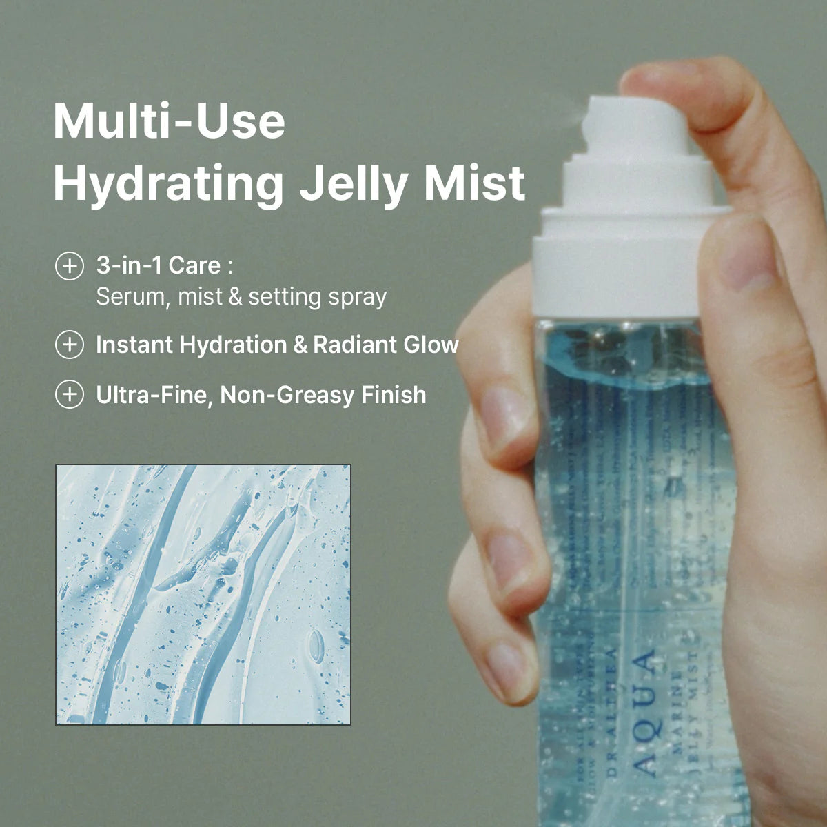 Želė tekstūros veido dulksna "Aqua Marine Jelly Mist", 100 ml
