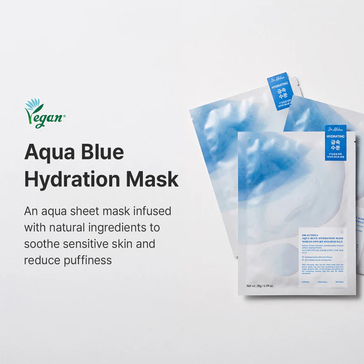 Lakštinė veido kaukė "Aqua Blue Hydration Mask", 28 g