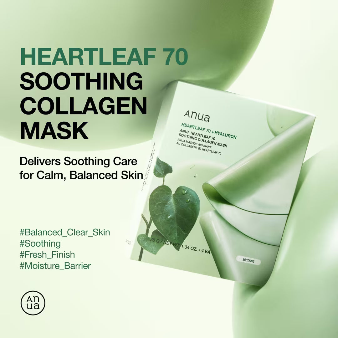 Raminamoji hidrogelinė veido kaukė "Heartleaf 70 Soothing Collagen Mask"