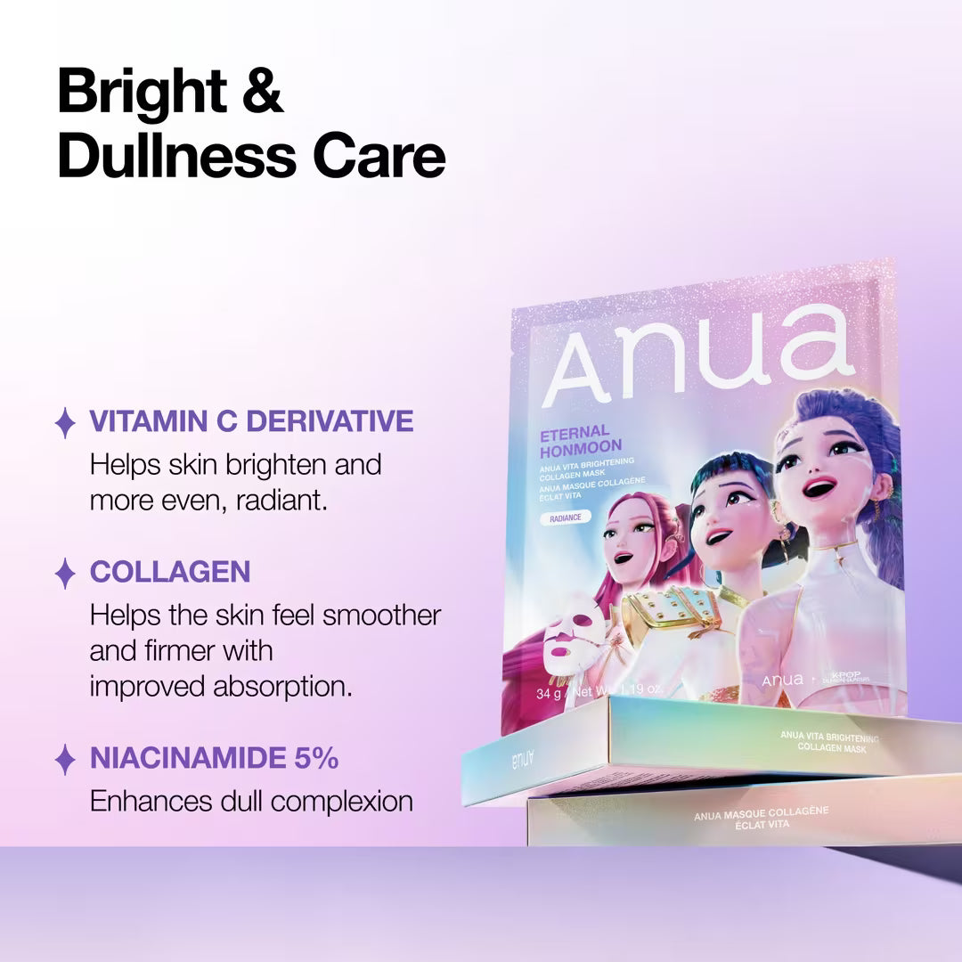 Hidrogelinė veido kaukė "K-Pop Demon Hunters Vita Brightening Collagen Mask"