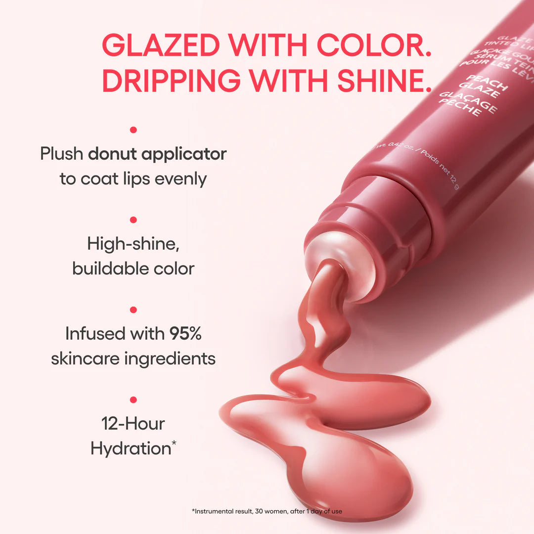 Lūpų balzamas - serumas su atspalviu "Glaze Craze Tinted Lip Serum (Peach Glaze)", 12 g