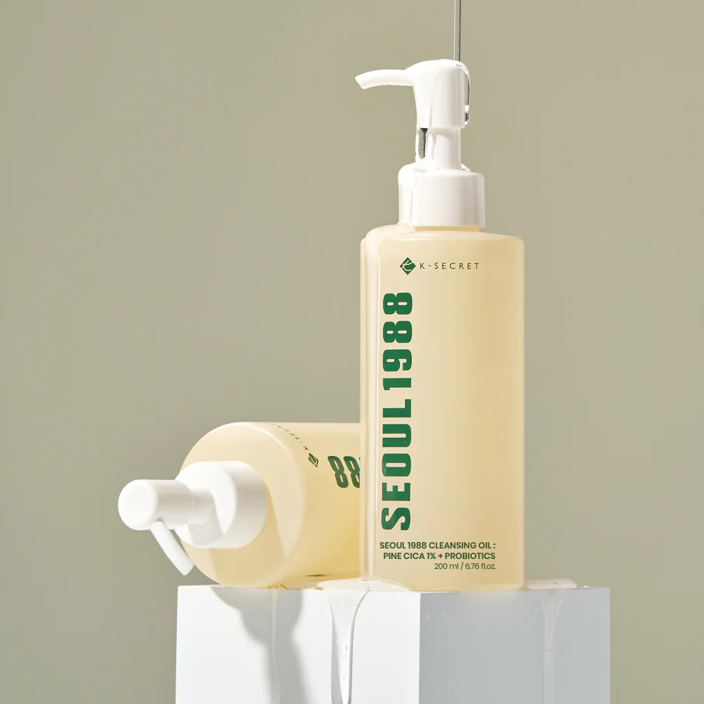 Valomasis veido aliejus "SEOUL 1988 Cleansing Oil: Pine Cica 1% + Probiotics", 200 ml