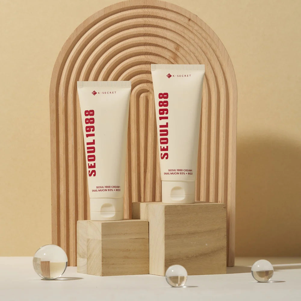 Raminamasis veido kremas "SEOUL 1988 Cream: Snail Mucin 93% + Rice", 100 ml