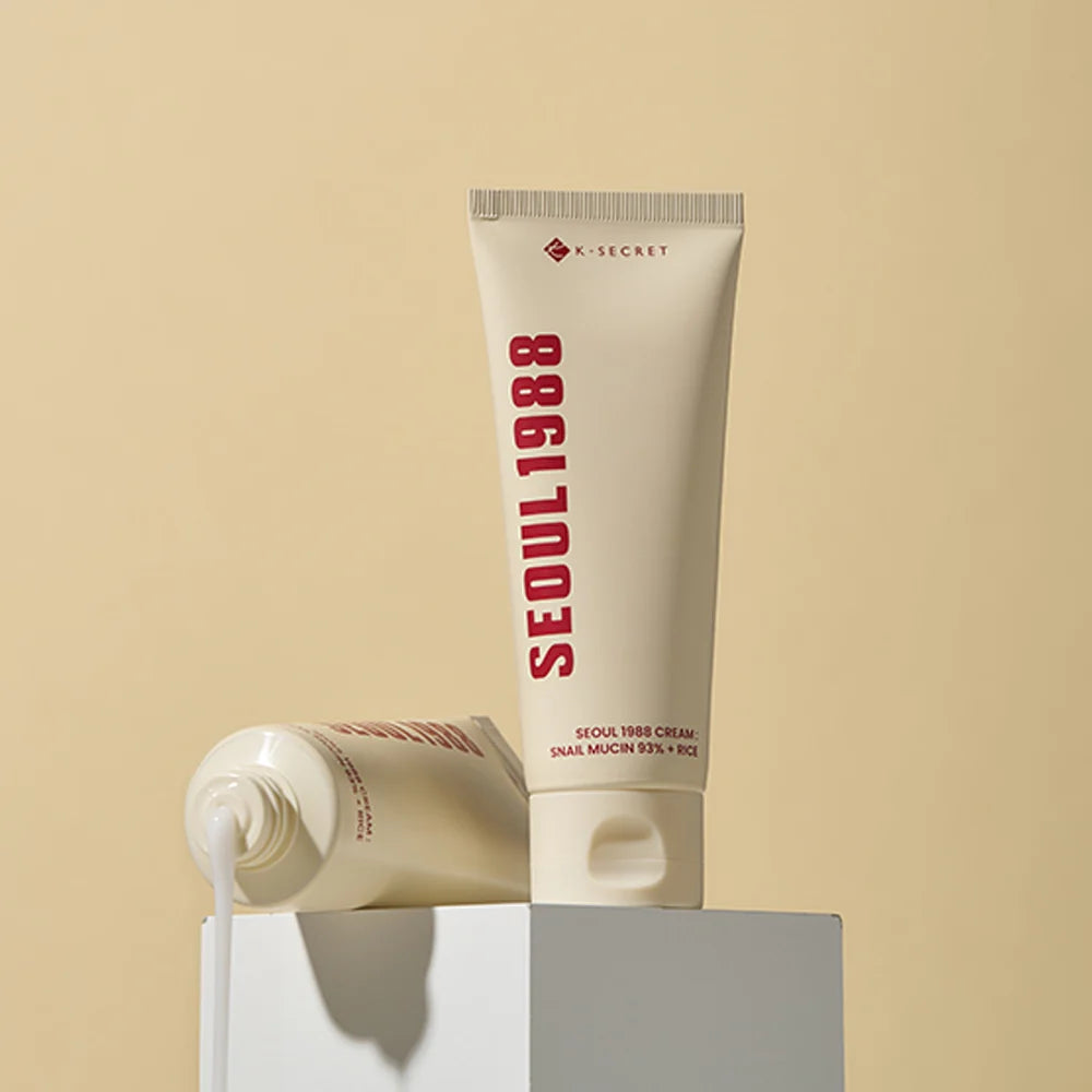 Raminamasis veido kremas "SEOUL 1988 Cream: Snail Mucin 93% + Rice", 100 ml