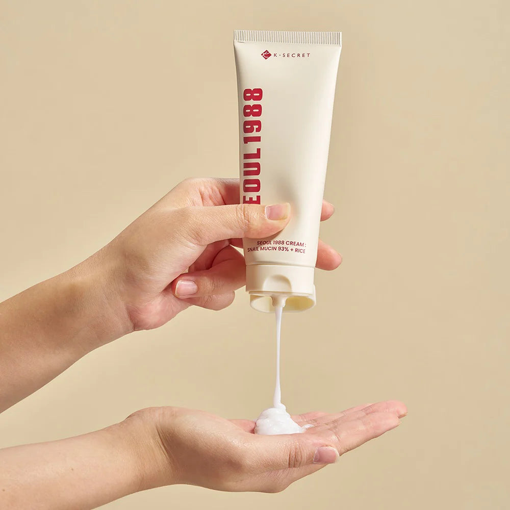 Raminamasis veido kremas "SEOUL 1988 Cream: Snail Mucin 93% + Rice", 100 ml