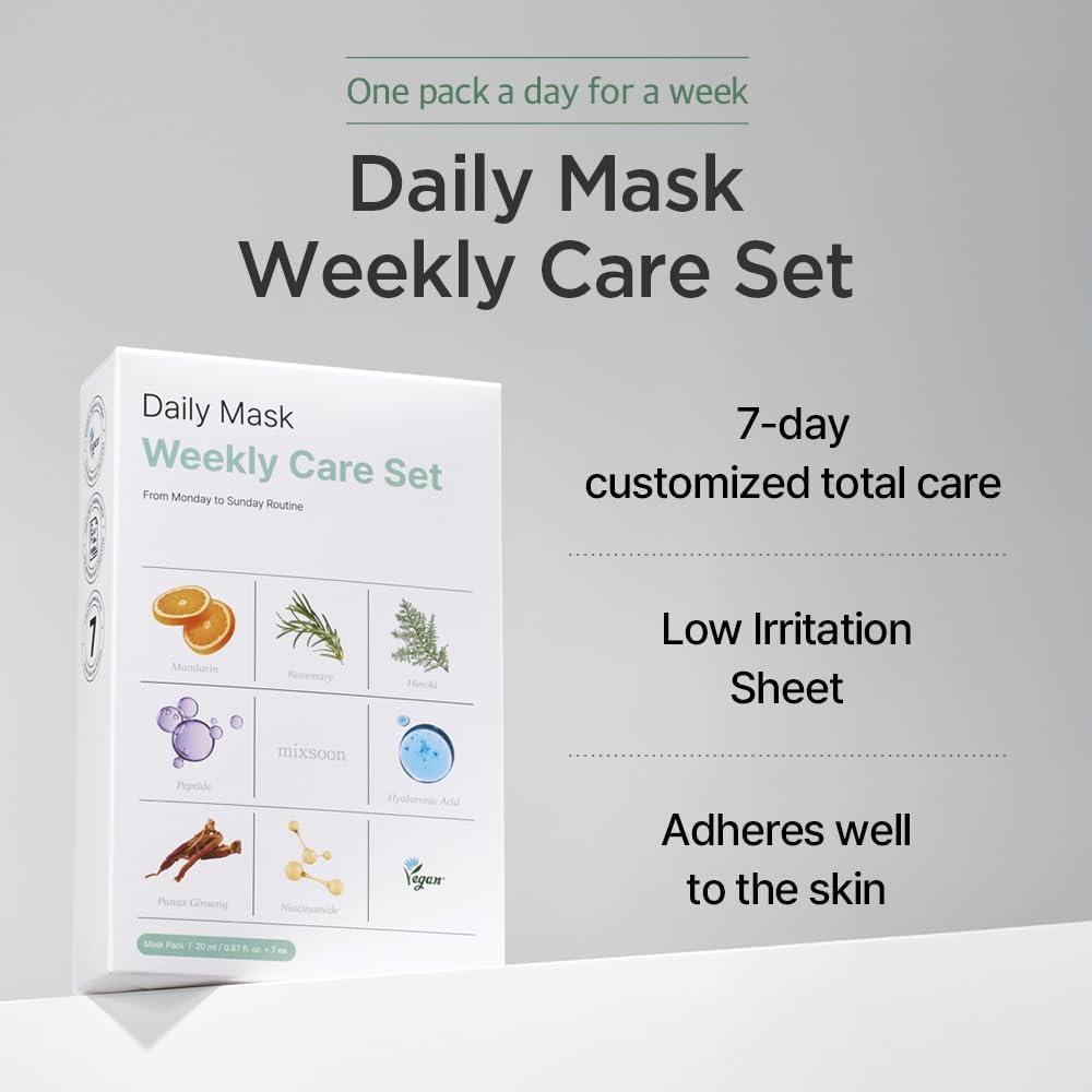 Veido kaukių rinkinys savaitei "Daily Mask Weekly Care Set", 7 vnt.