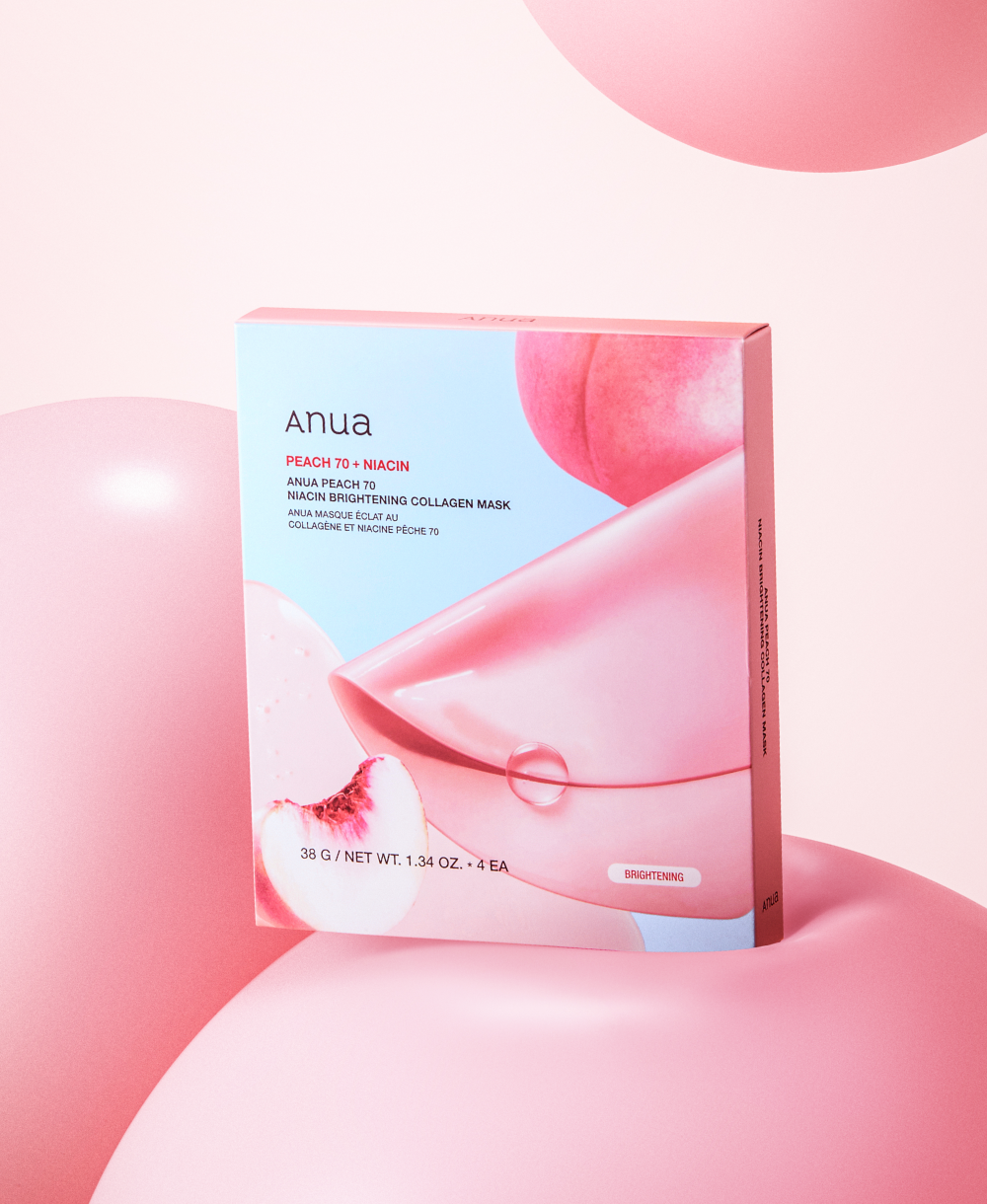Skaistinanti hidrogelinė veido kaukė "Peach 70% Niacin Brightening Collagen Mask"