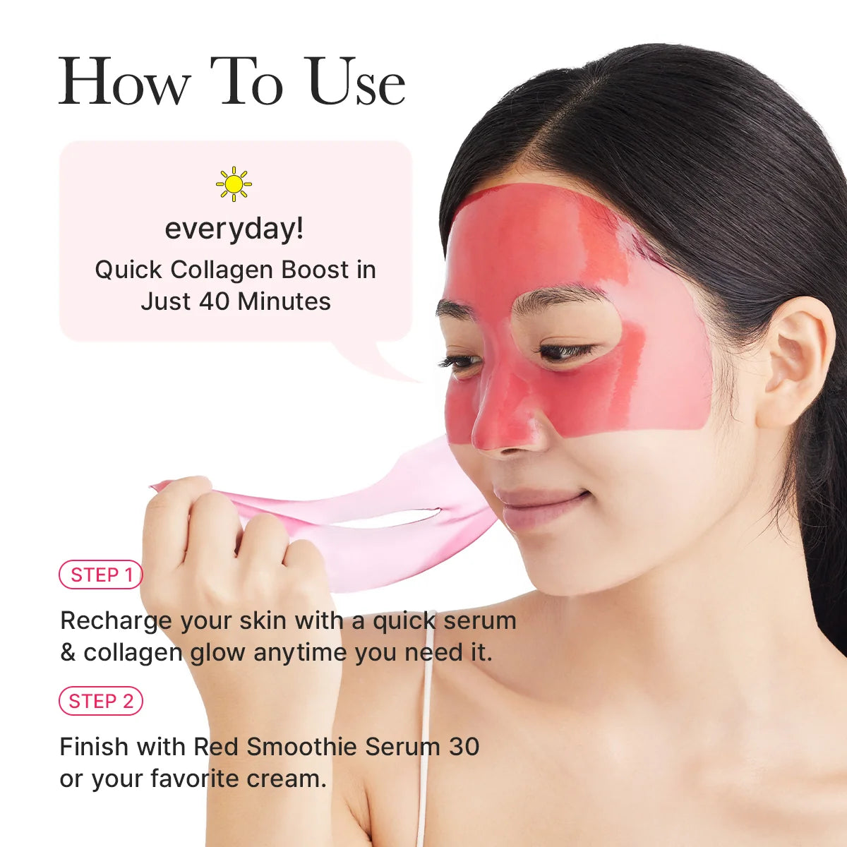 Hidrogelinė veido kaukė "Red Collagen Jello Mask", 25 g