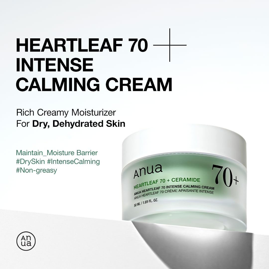 Raminamasis veido kremas "Heartleaf 70 Intense Calming Cream", 50 ml