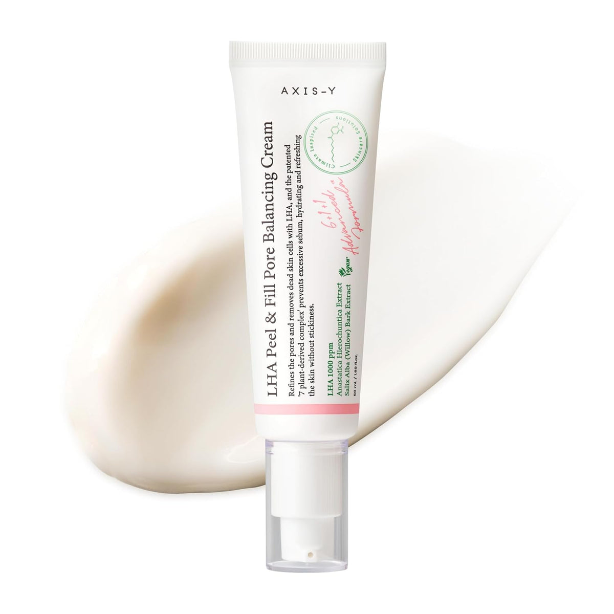 Poras sutraukiantis koreguojamasis kremas "LHA Peel & Fill Pore Balancing Cream", 50 ml