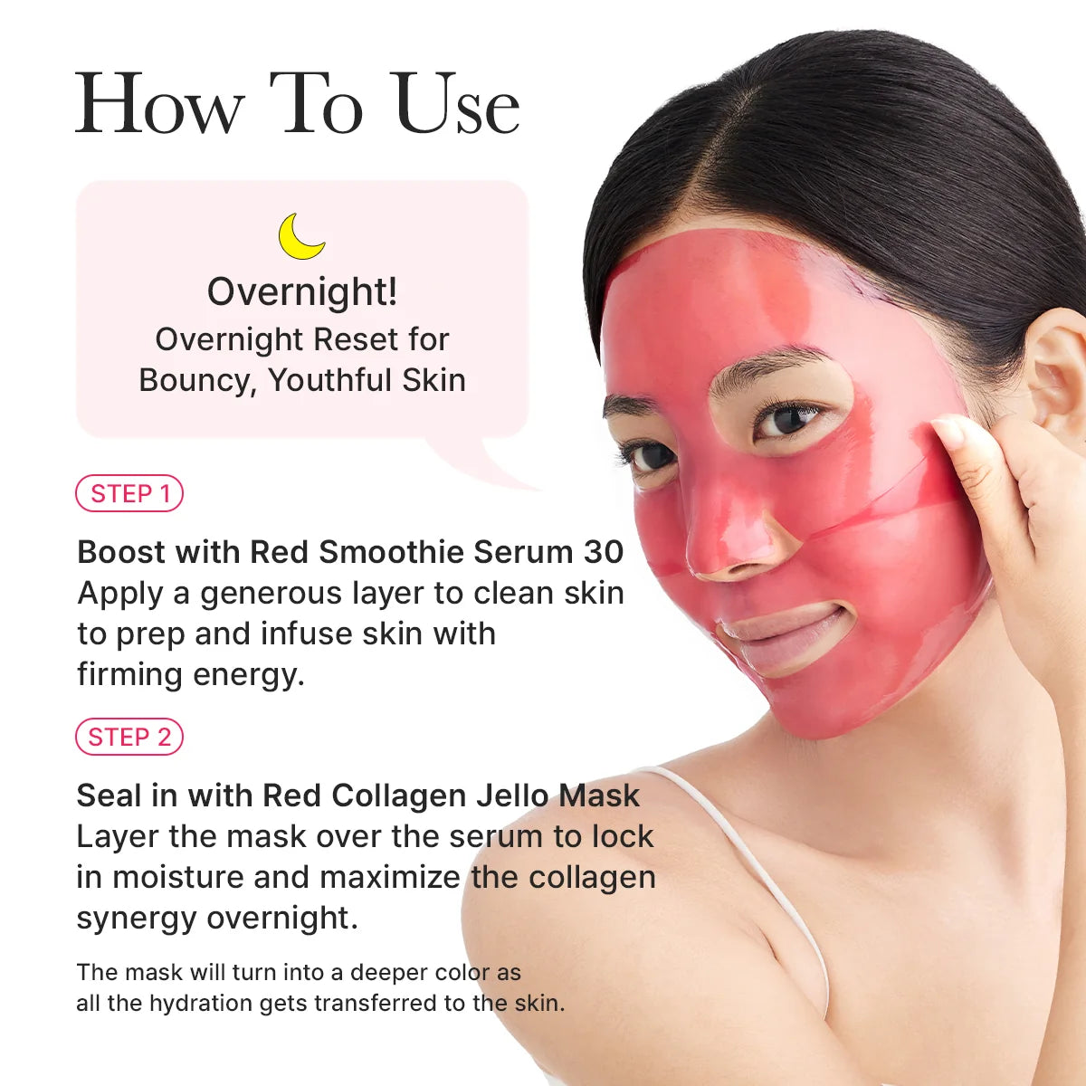 Hidrogelinė veido kaukė "Red Collagen Jello Mask", 25 g