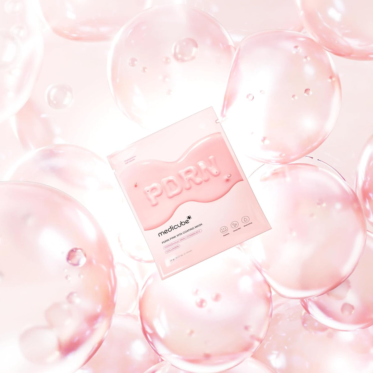 Lakštinė veido kaukė "PDRN Pink Vita Coating Mask", 22 g