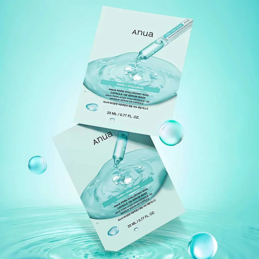 Drėkinamoji veido kaukė "PDRN Hyaluronic Acid Capsule 100 Serum Mask", 23 ml