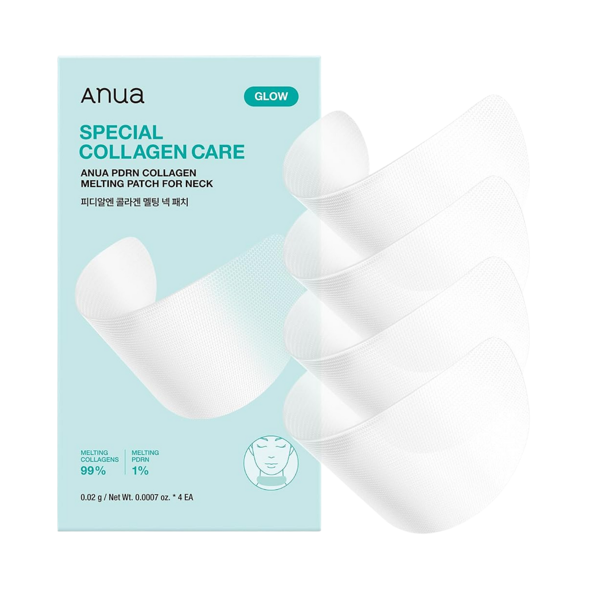 Tirpstantys pleistrai kaklo odai "PDRN Collagen Melting Neck Patch", 4 vnt.
