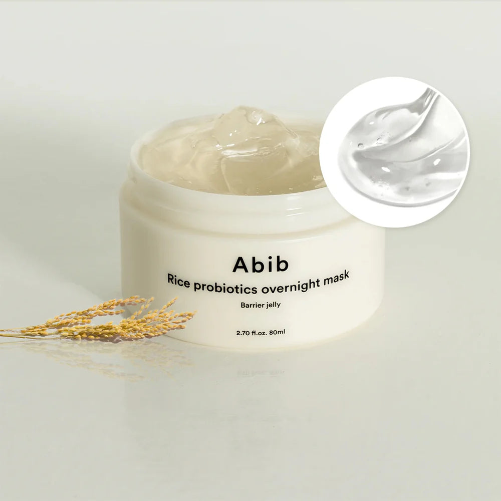 Naktinė veido kaukė "Rice Probiotics Overnight Mask Barrier Jelly", 80 ml