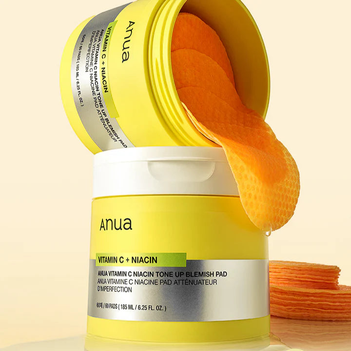Skaistinamieji veido toniko padeliai "Vitamin C+ Niacin Tone Up Blemish Pad", 60 vnt.