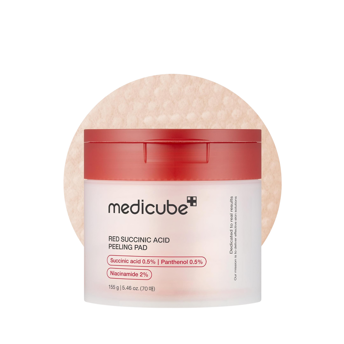Eksfolijuojantys toniko padeliai probleminei odai "Red Succinic Acid Peeling Pad", 70 vnt.