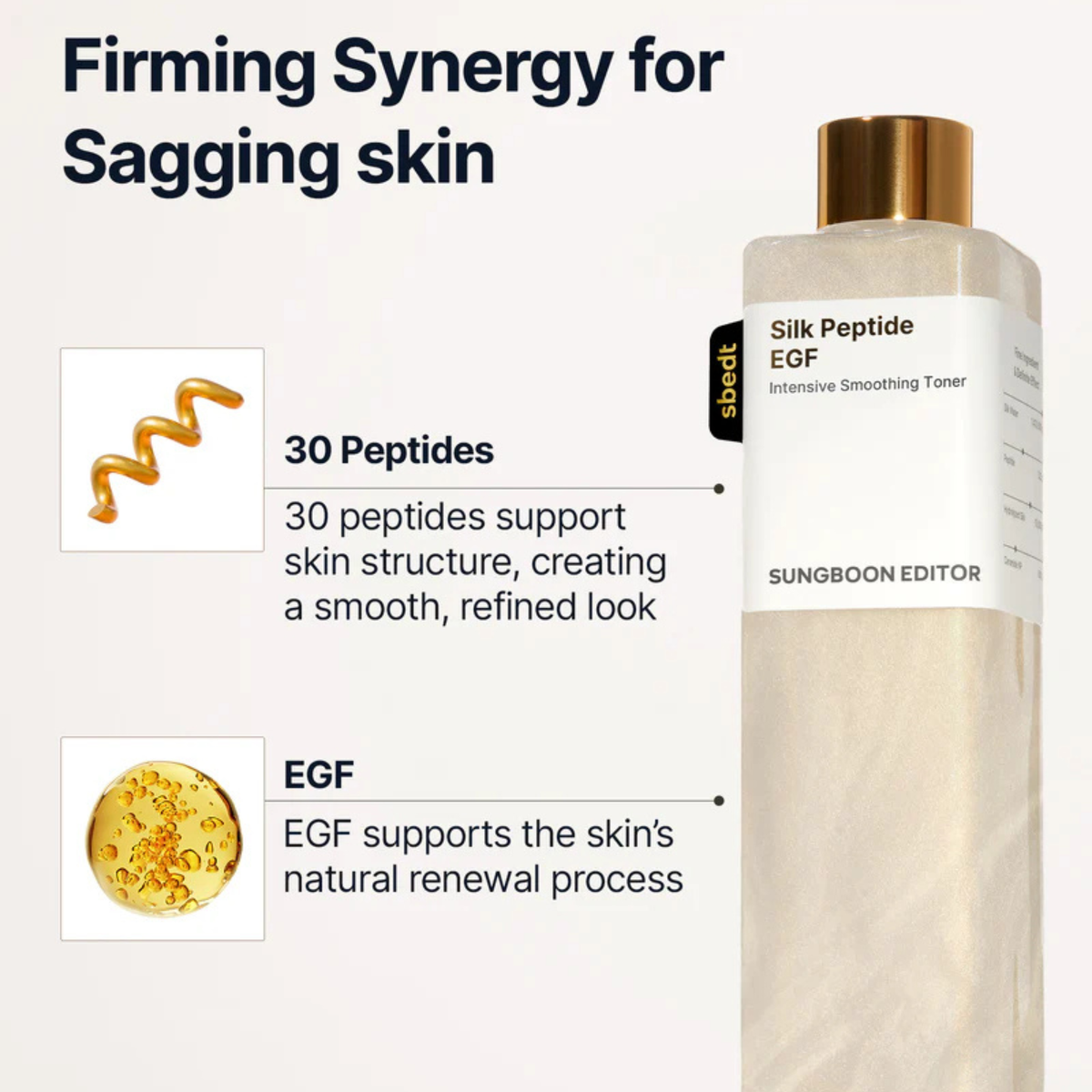 Veido tonikas "Silk Peptide EGF Intensive Smoothing Toner", 300 ml