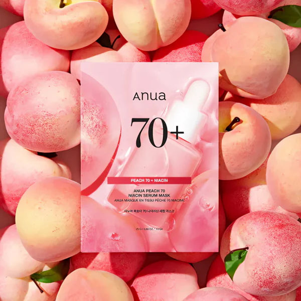 Veido kaukė su persikų ekstraktu ir niacinamidu "Peach 70 Niacin Serum Mask", 25 ml