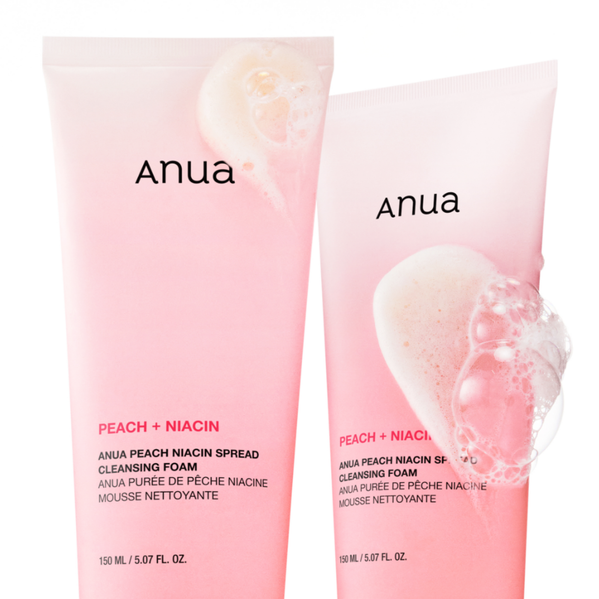 Veido prausiklis su persikų ekstraktu ir niacinamidu "Peach Niacin Spread Cleansing Foam", 150ml