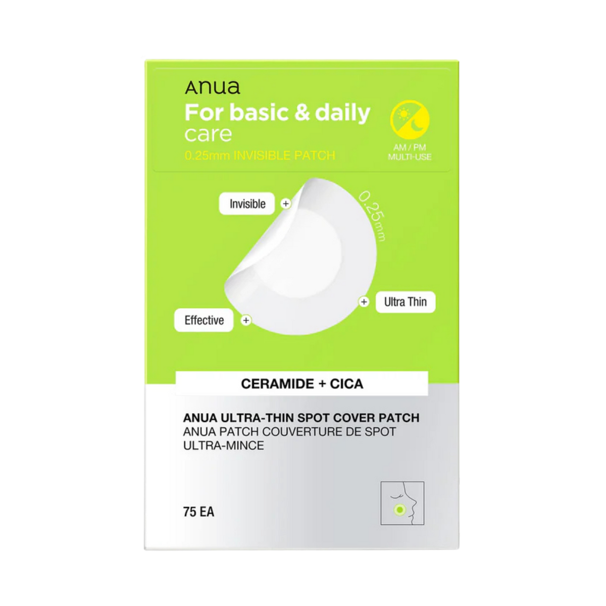 Itin ploni pleistrai spuogams "Ultra-Thin Spot Cover Patch", 75 vnt.
