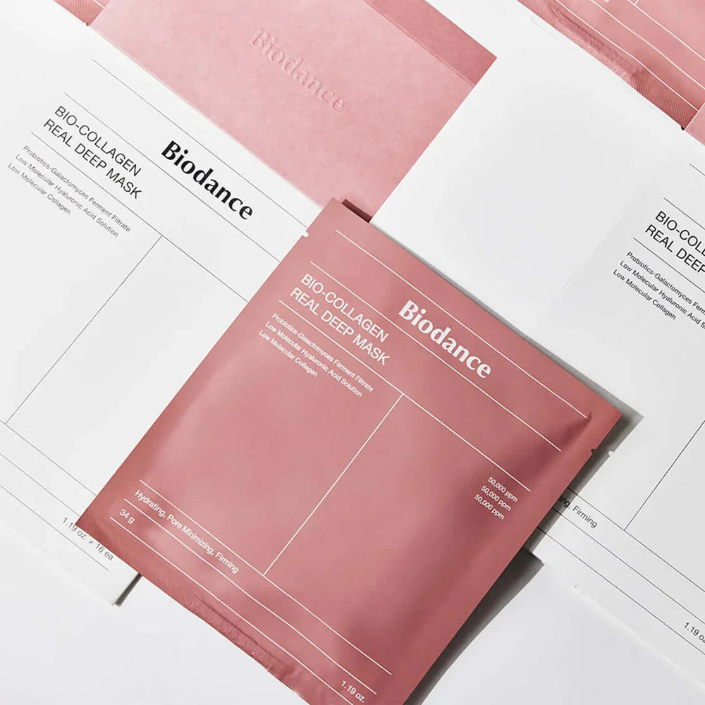 Stangrinamoji hidrogelinė veido kaukė "Bio-Collagen Real Deep Mask Set"
