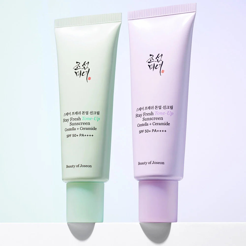 Apsauginis tonuojantis veido kremas nuo saulės "Stay Fresh Tone-up Sunscreen In Green SPF 50+ PA++++", 50 ml