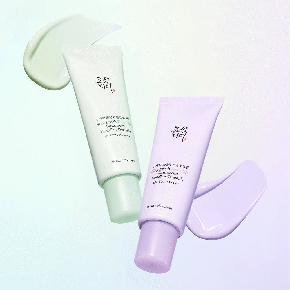 Apsauginis tonuojantis veido kremas nuo saulės "Stay Fresh Tone-up Sunscreen In Green SPF 50+ PA++++", 50 ml