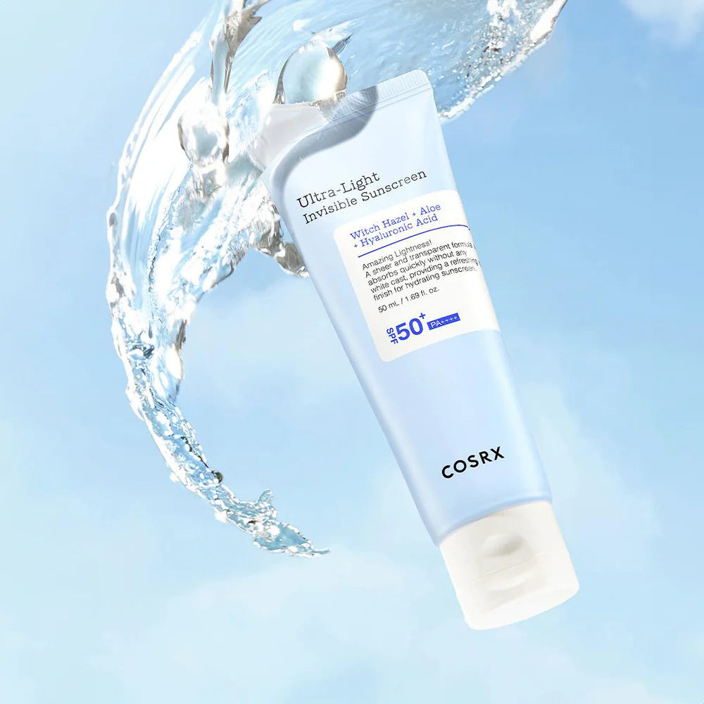 Lengvas apsauginis veido kremas nuo saulės "Ultra - Light Invisible Sunscreen SPF50+ PA++++", 50 ml