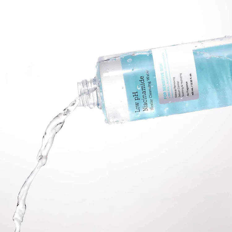 Žemo pH valomasis micelinis vanduo "Low pH Micellar Niacinamide Cleansing Water", 400 ml