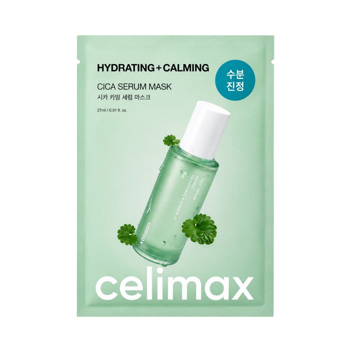 Raminanti ir intensyviai drėkinanti veido kaukė "The Real Cica Calming Ampoule Mask", 27 ml