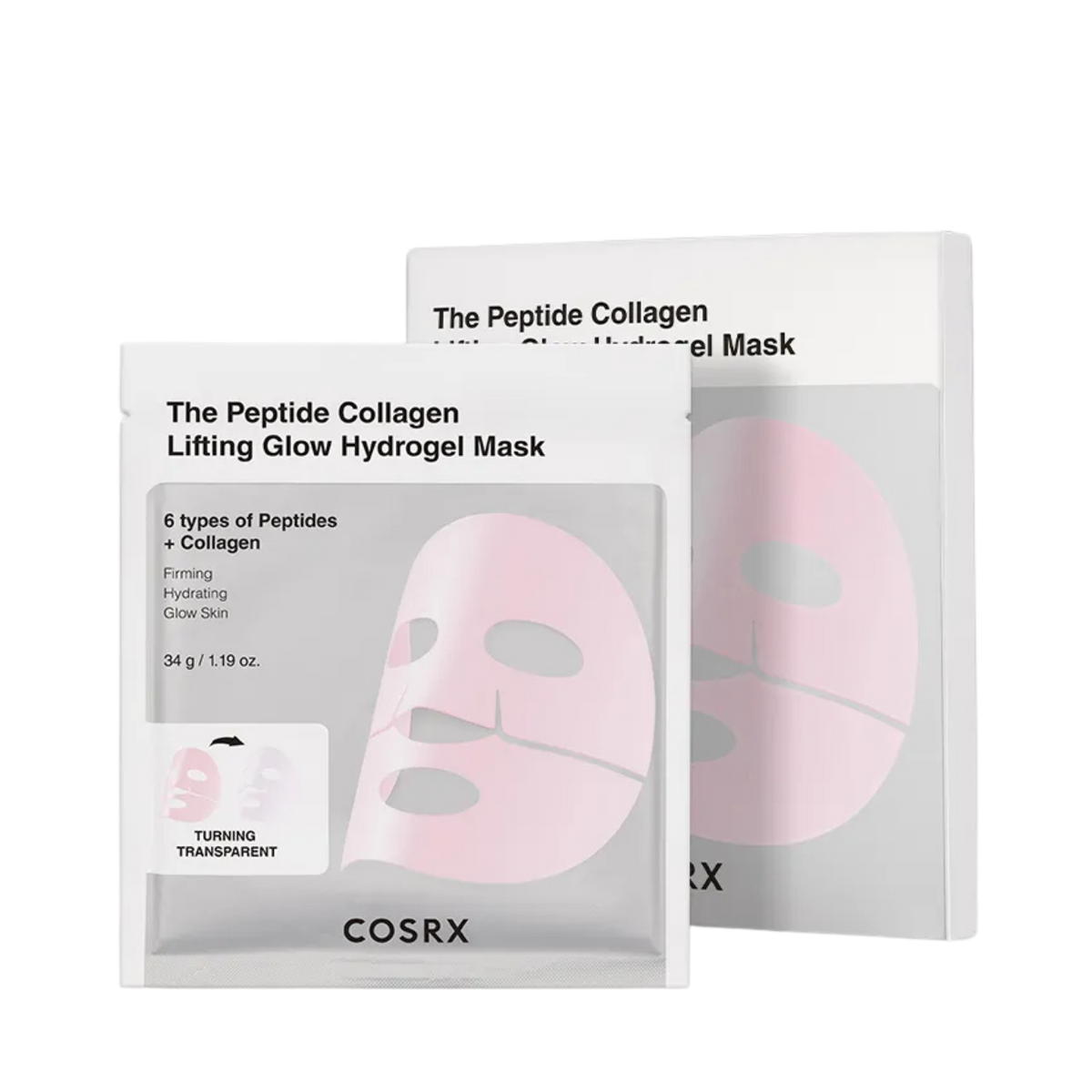 Stangrinamoji hidrogelinė veido kaukė "Peptide Collagen Glow Hydrogel Mask"