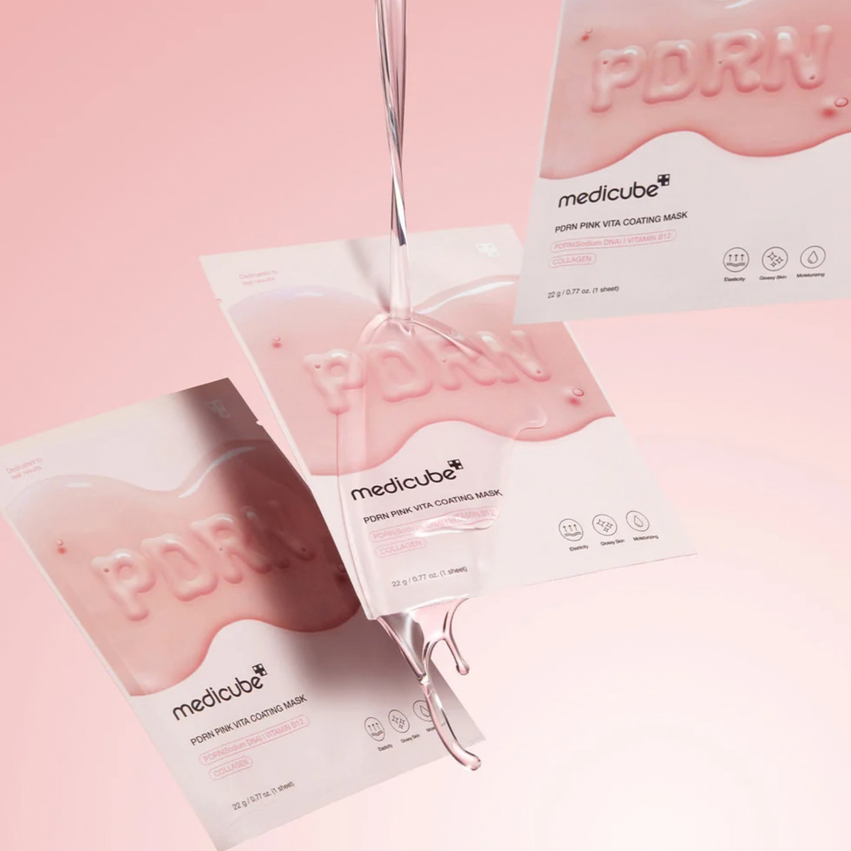 Lakštinė veido kaukė "PDRN Pink Vita Coating Mask", 22 g