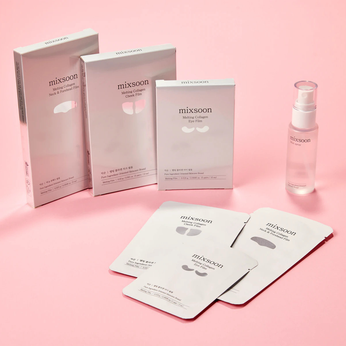 Tirpi paakių kolageno plėvelė - užpildas "Melting Collagen Eye Film", 5 x 2 vnt.
