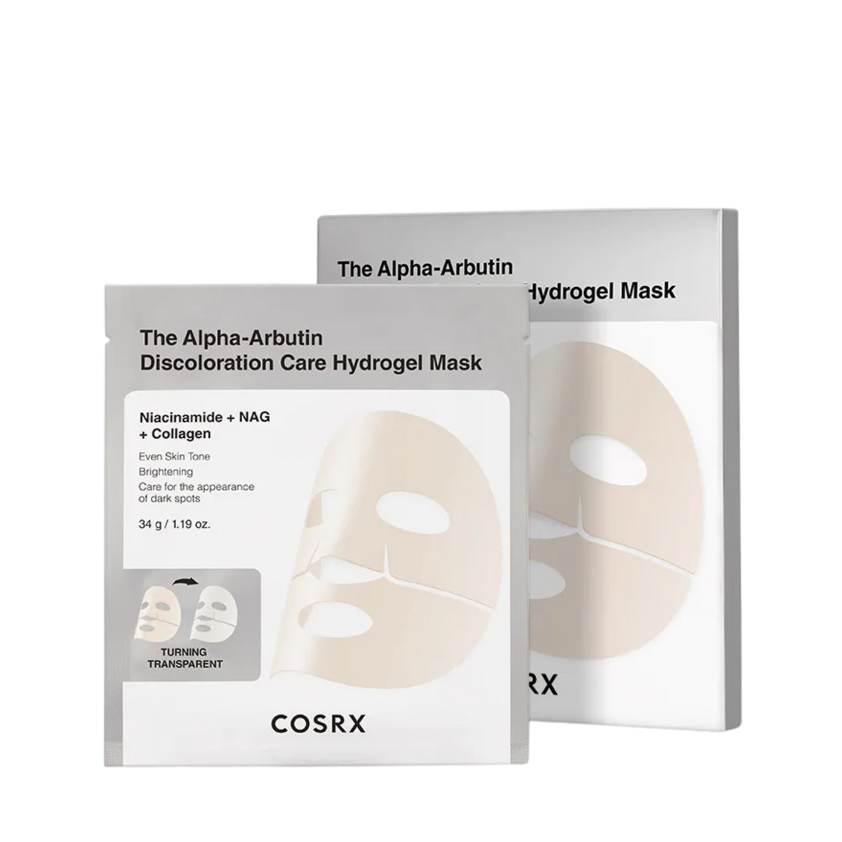 Šviesinamoji hidrogelinė veido kaukė "The Alpha-Arbutin Discoloration Care Hydrogel Mask"