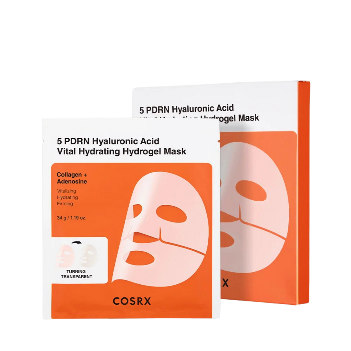 Drėkinamoji hidrogelinė veido kaukė "5 PDRN Hyaluronic Acid Vital Hydrating Hydrogel Mask"