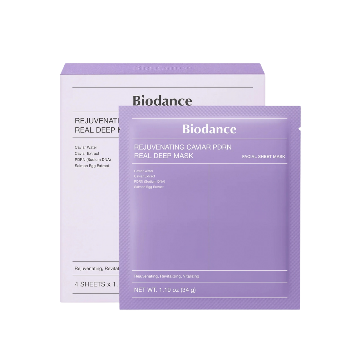 Regeneruojanti hidrogelinė veido kaukė "Rejuvenating Caviar PDRN Real Deep Mask",