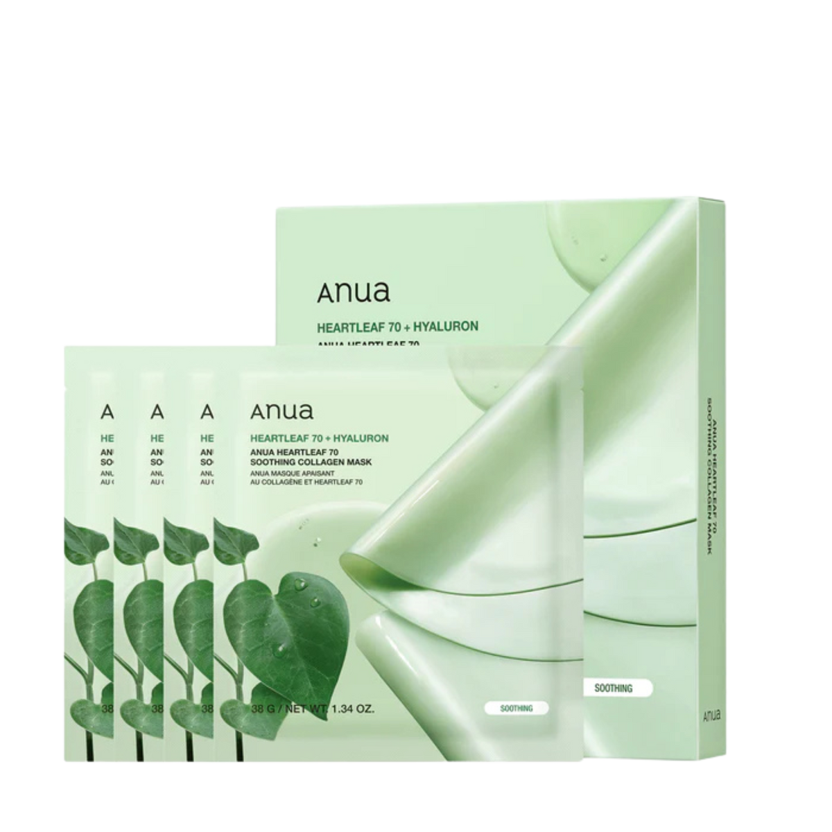 Raminamoji hidrogelinė veido kaukė "Heartleaf 70 Soothing Collagen Mask"