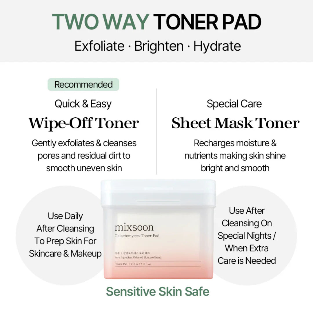 Veido toniko padeliai "Galactomyces Toner Pad", 60 vnt.