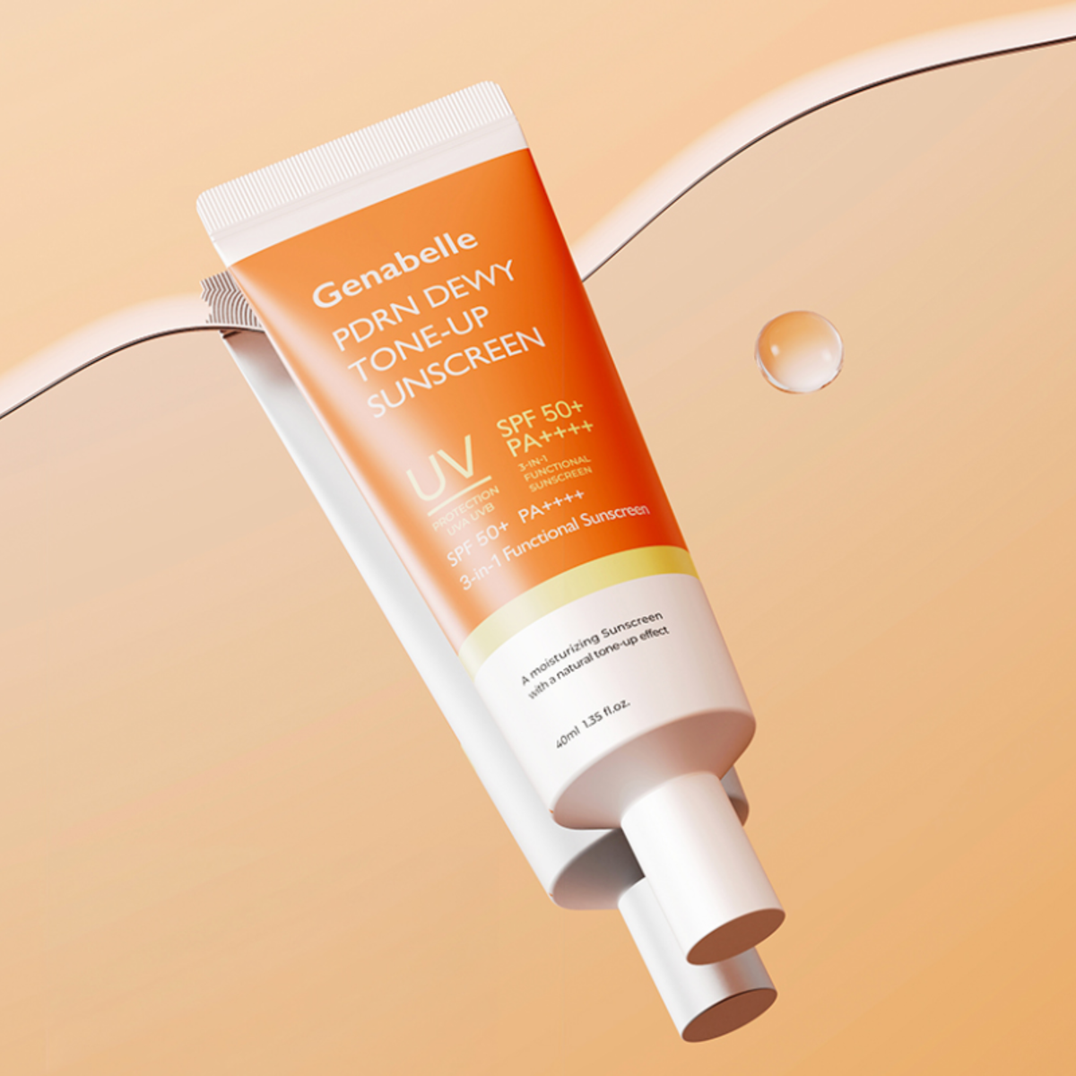 Toninis apsauginis veido kremas nuo saulės "PDRN Dewy Tone-Up Sunscreen", 40 ml