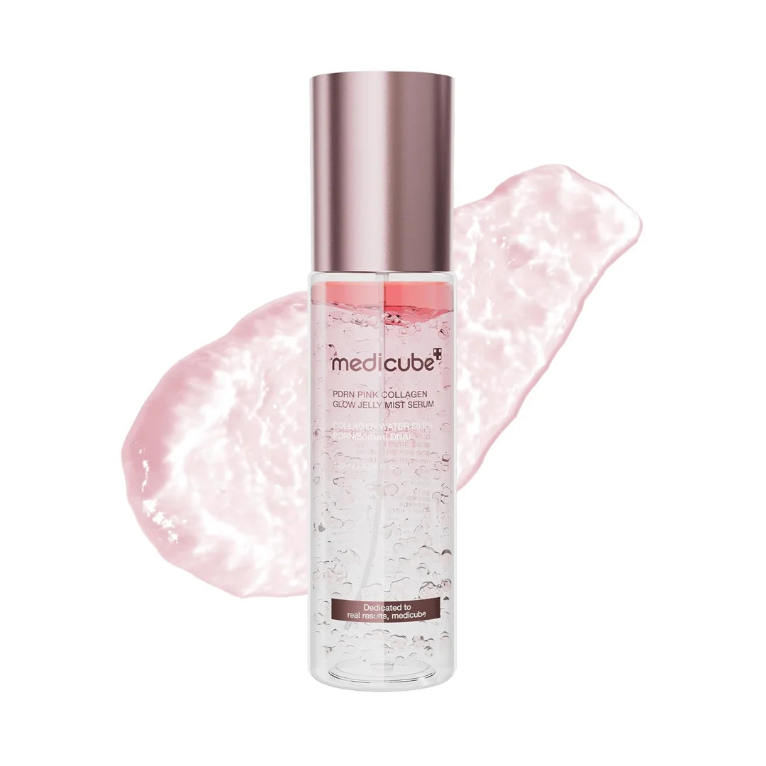 Veido dulksna - serumas su kolagenu "PDRN Pink Collagen Glow Jelly Mist Serum", 100 ml