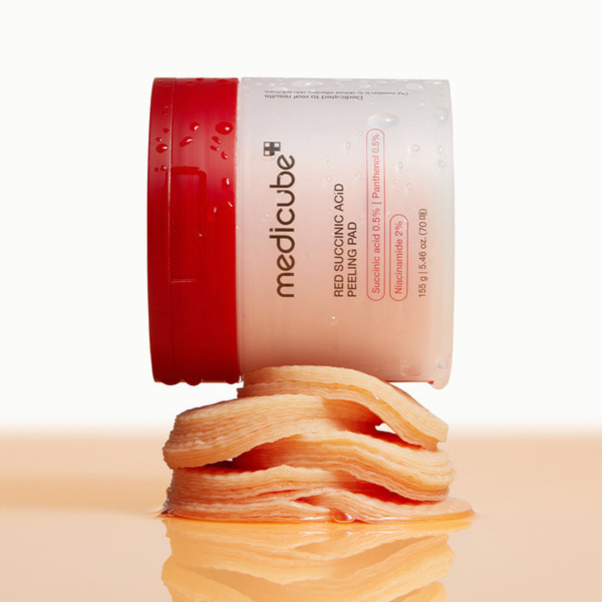 Eksfolijuojantys toniko padeliai probleminei odai "Red Succinic Acid Peeling Pad", 70 vnt.