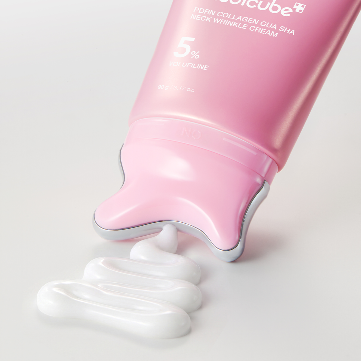 Stangrinamasis kaklo ir dekoltė kremas su integruotu Gua Sha masažuokliu "PDRN Collagen Gua Sha Neck Wrinkle Cream", 90 g